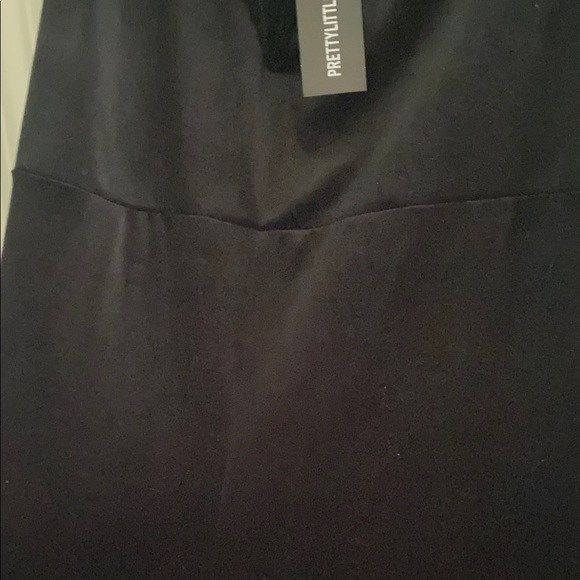 NWT PrettyLittleThing Black Velvet Jumpsuit sz 16 - Picture 6 of 9